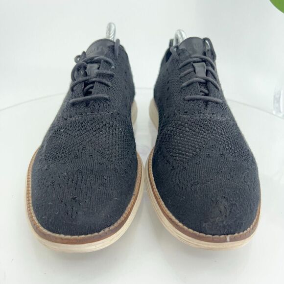 Cole Haan Mens OriginalGrand Knit Oxford Sneaker Size 8 M Black Stitchlite Shoe - Picture 4 of 13